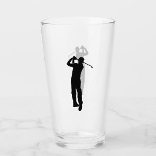 Verre Image noire et blanche d'un golfeur