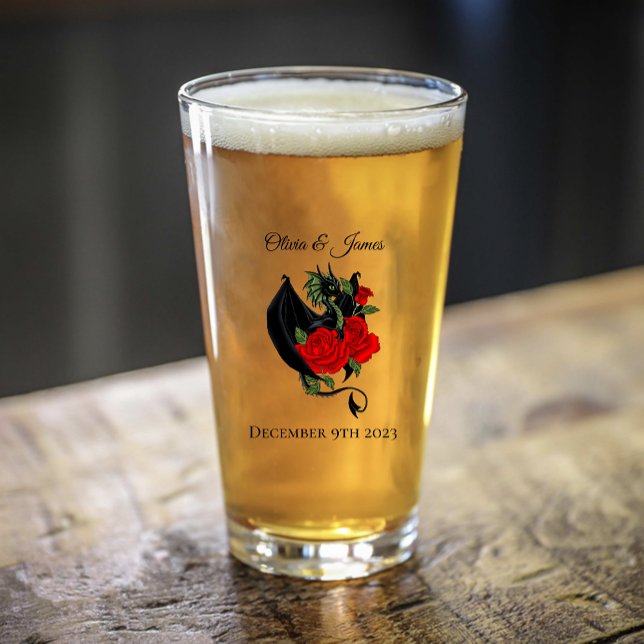 Verre Imaginaire de Roses rouges Dragon Noir (Créateur téléchargé)