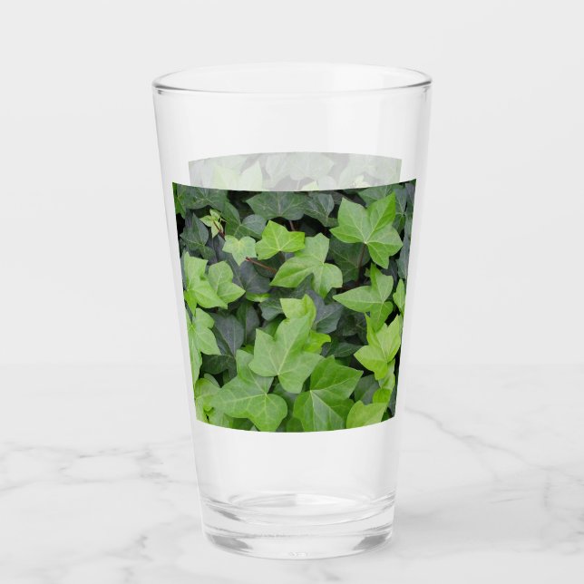 Verre Impression botanique verte Ivy (Devant)
