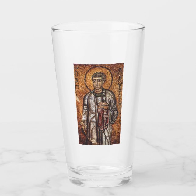 Verre Impression d'art mosaïque orthodoxe Saint Laurent (Devant)