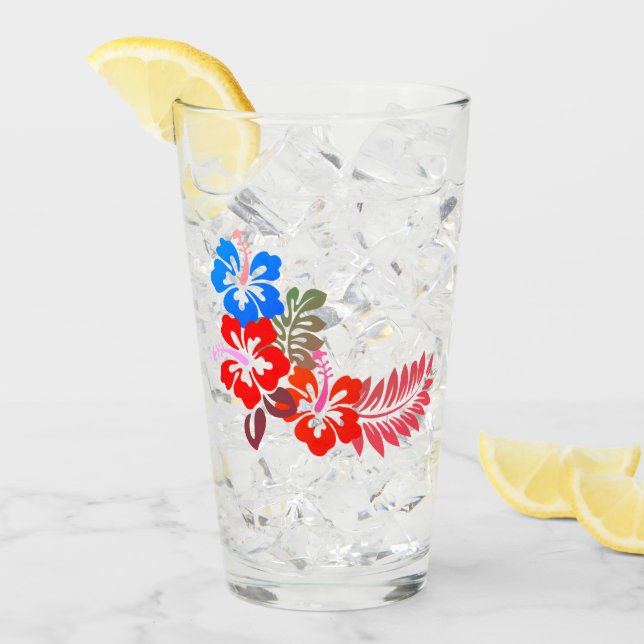 Verre Impression hawaïenne (Devant glace)