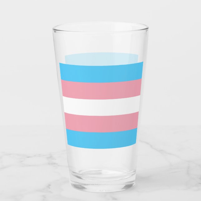 Verre Indicateur de fierté transgenre (Devant)