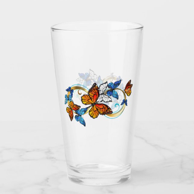 Verre Infinité de papillons monarques (Devant)