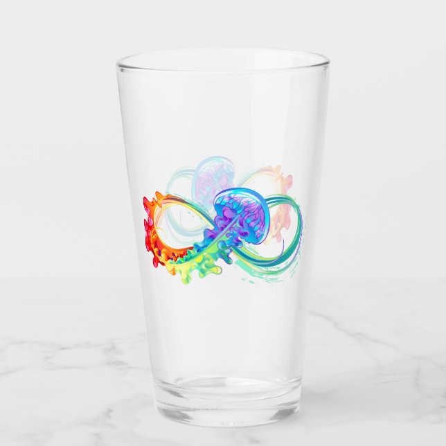 Verre Infinity avec Rainbow Jellyfish (Devant)