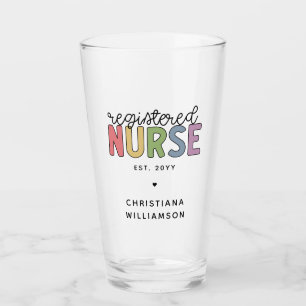 Verre Infirmière inscrite sur mesure Colorful Graduation