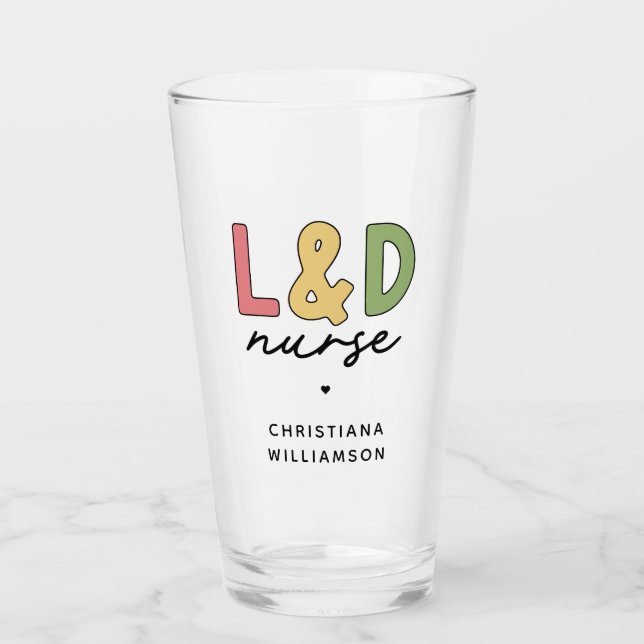 Verre Infirmière sur mesure L et D | Infirmière de la ma (Devant)