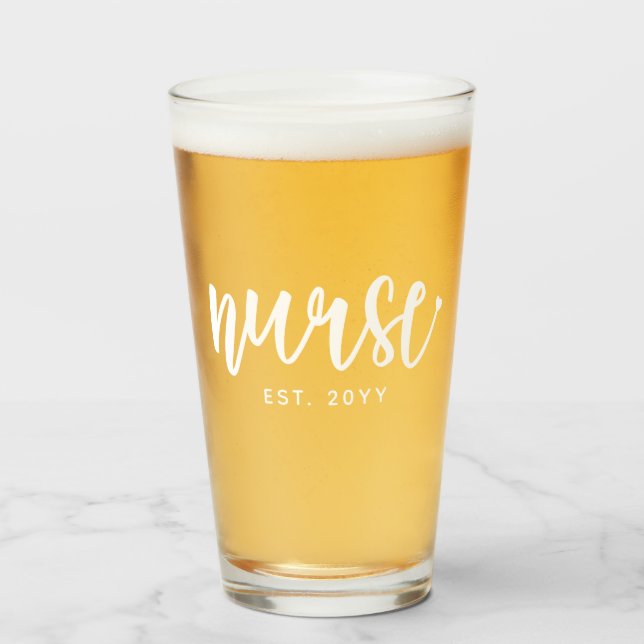 Verre Infirmière sur mesure Typographie Est Infirmière d (Devant (rempli))