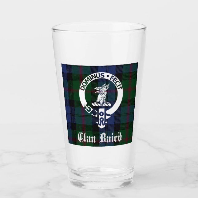 Verre Insigne de Clan Baird et Tartan (Devant)