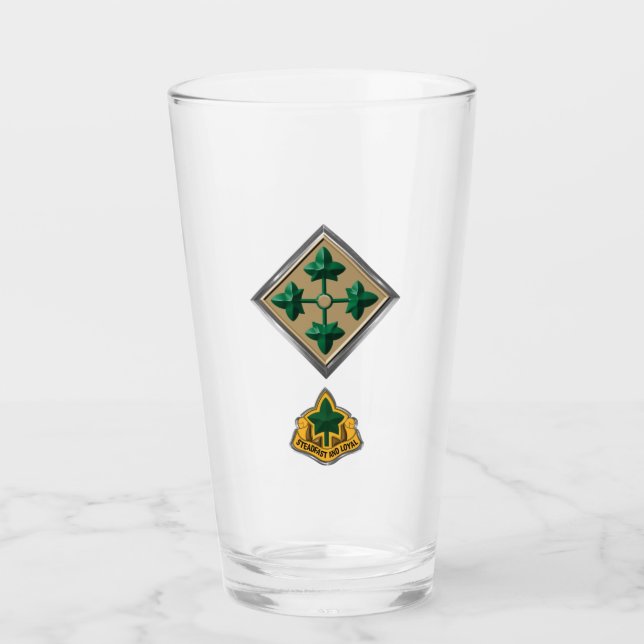 Verre Insigne de la 4e division d'infanterie (Devant)