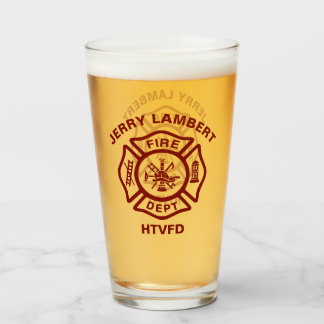 Verre Insigne de pompier du service d'incendie