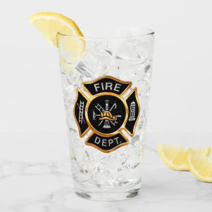 Verre Insigne de sapeur-pompier de corps de