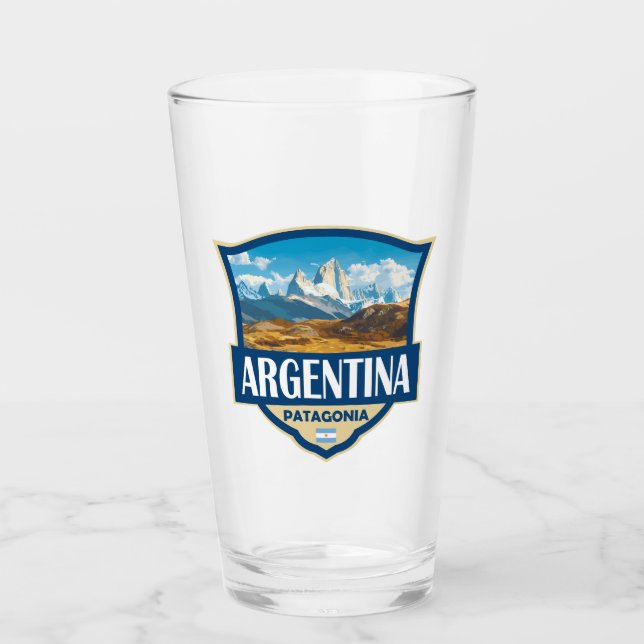 Verre Insigne Rétro d'Illustration d'Argentine (Devant)
