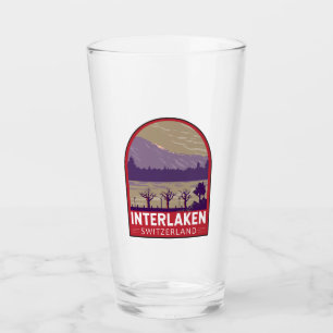 Verre Interlaken Suisse Travel Art Vintage