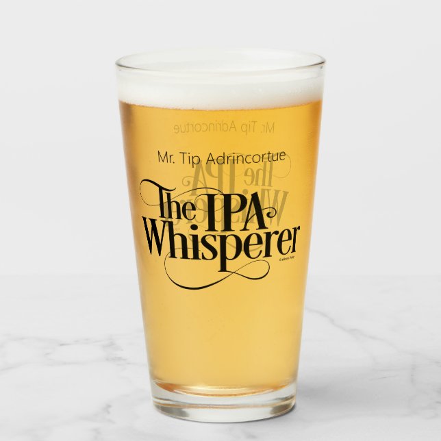 Verre IPA Whisperer (personnalisé) (Devant (rempli))