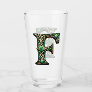 Verre Irish F Monogram Pint Glass