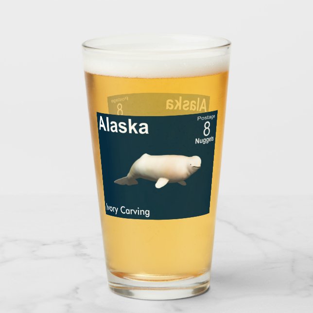 Verre Ivory Beluga - Alaska Postage (Devant (rempli))