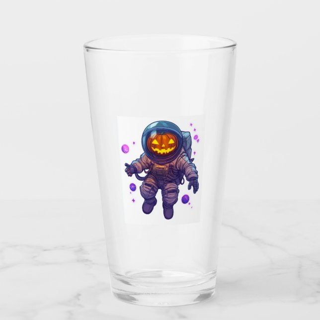 Verre Jack-o'-Lantern Astronaut (Devant)