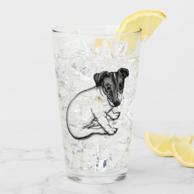 Verre Jack Russell Puppy 10 semaines (Dos glace)