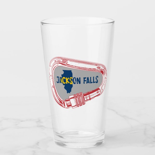 Verre Jackson Falls Illinois Escalade Mousqueton (Devant)