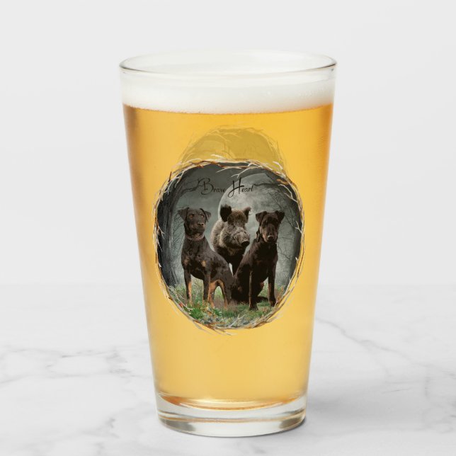 Verre Jagdterrier, Coeur courageux (Devant (rempli))