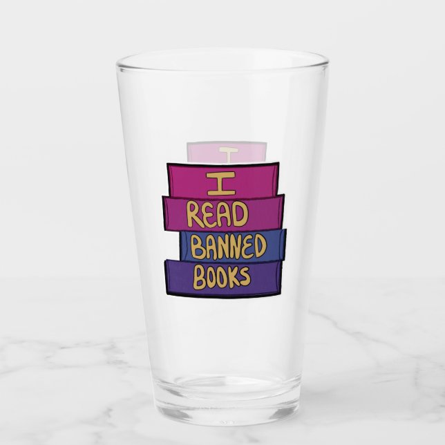 Verre J'Ai Lu Des Livres Interdits (Devant)