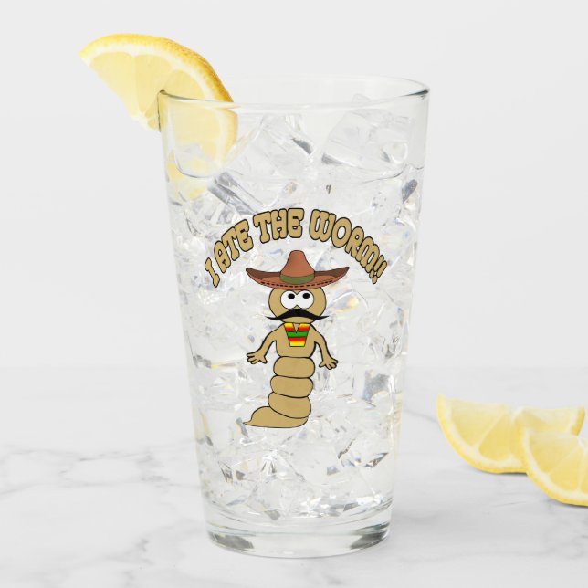 Verre J'ai Mangé le Ver (Devant glace)