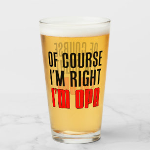 Verre J'ai raison je suis grand-papa d'Allemand d'Opa