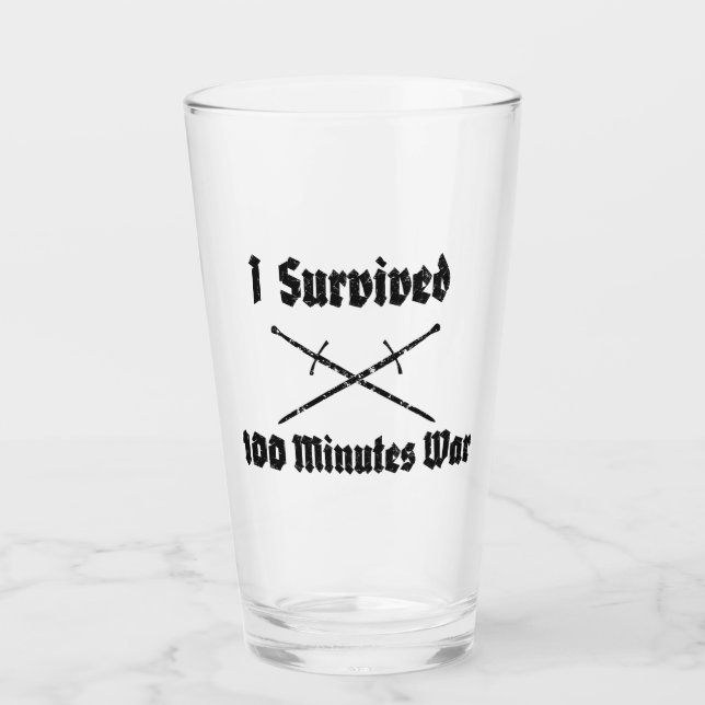 Verre J'Ai Survécu À 100 Minutes De Paruline De Guerre (Devant)