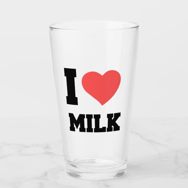 VERRE J'AIME LE LAIT (Devant)