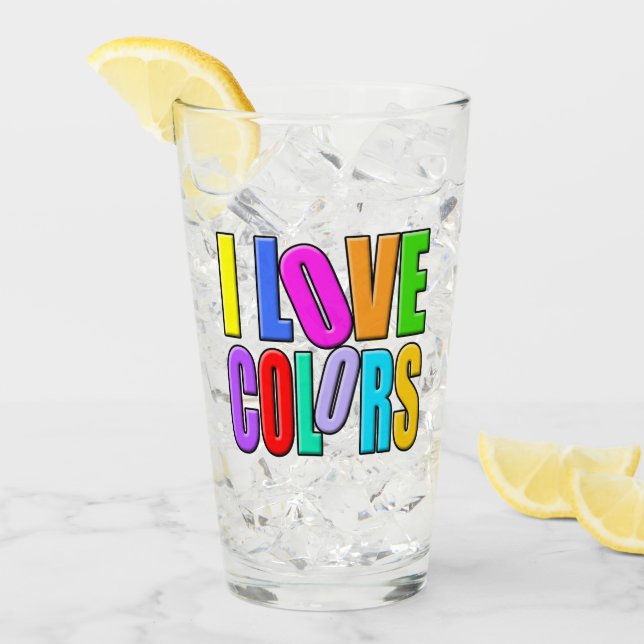 Verre J'aime les couleurs (Devant glace)