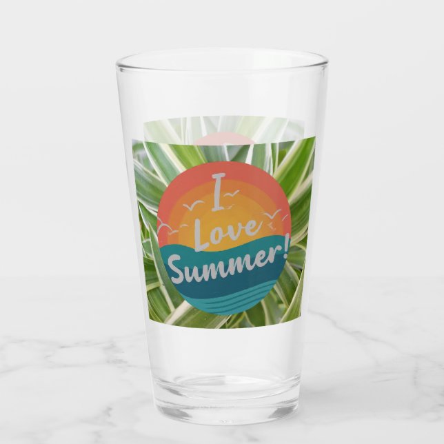 Verre J'aime l'été (Dos)