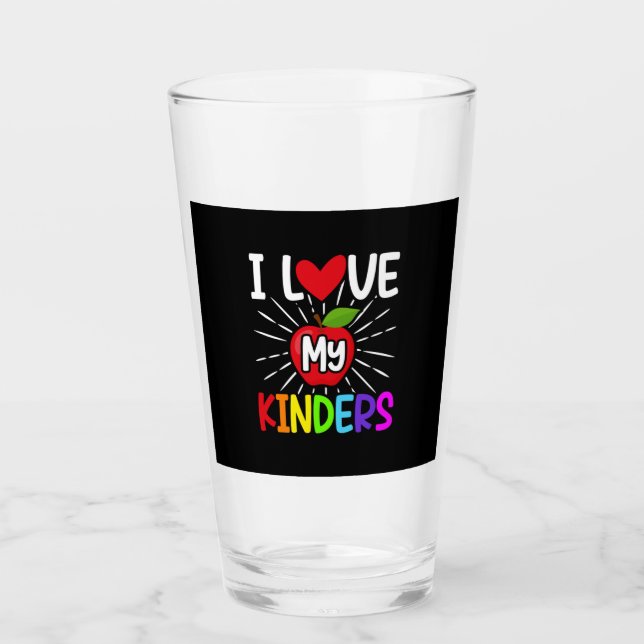 Verre J'Aime Mes Gentils À L'École (Devant)