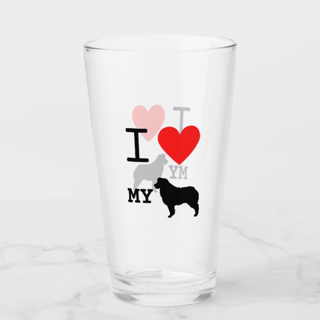Verre J'aime mon berger australien Tumbler (Devant)