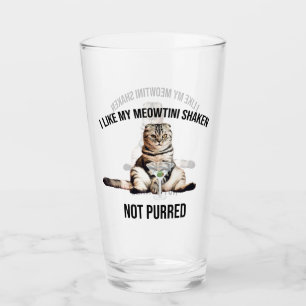 Verre J'Aime Mon Meowtini Shaken Pas Puré Martini Cat