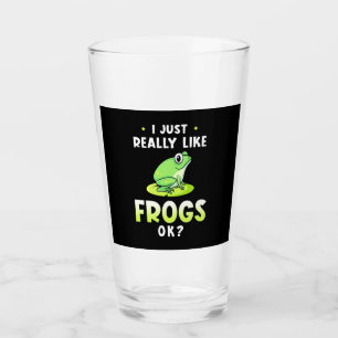 Verre J'Aime Vraiment Les Grenouilles
