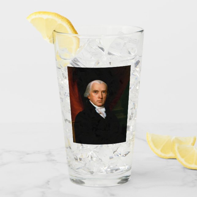 Verre James Madison le 4ème président : Amérique colonia (Devant glace)
