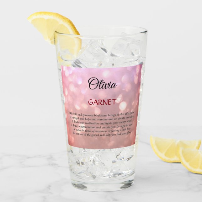 Verre Janvier Birthstone Garnet design (Devant glace)