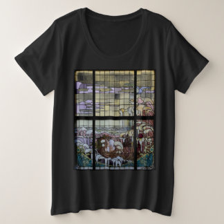 Verre Jardin Art Nouveau Mer Scène