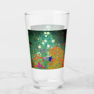 Verre Jardin aux fleurs Gustav Klimt