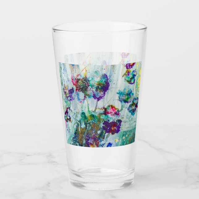 Verre Jardin des colibris Peinture abstraite (Devant)
