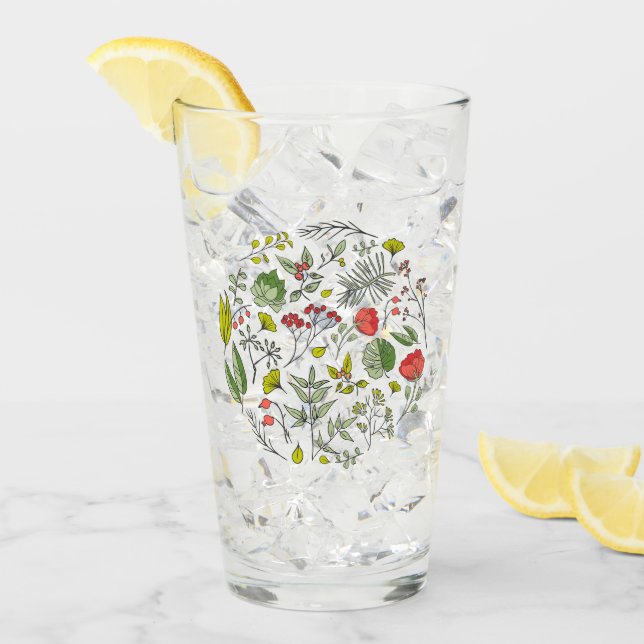 Verre Jardin Fleur sauvage botanique (Devant glace)