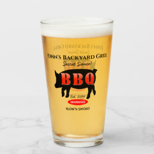 Verre Jardin Grill Master Grill BBQ Pint Beer
