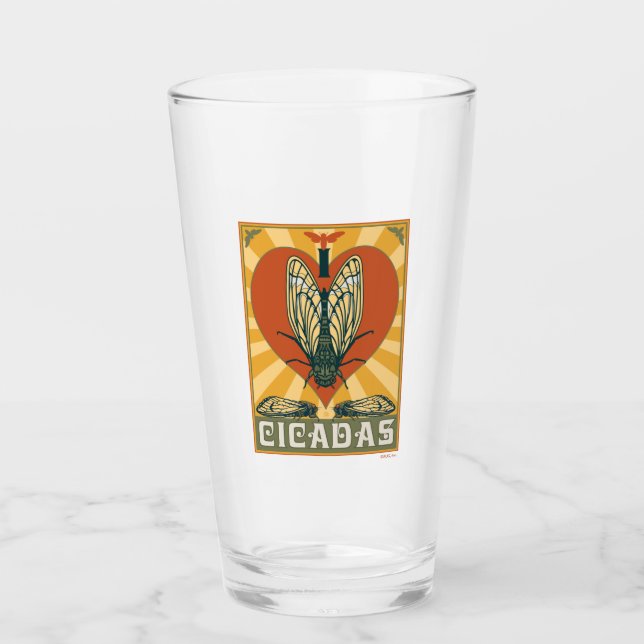 Verre Je Coeur Cicadas (Devant)