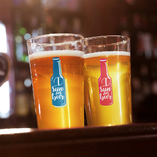 Verre Je Cours Pour La Bière Fitness Humour Bouteille Bl