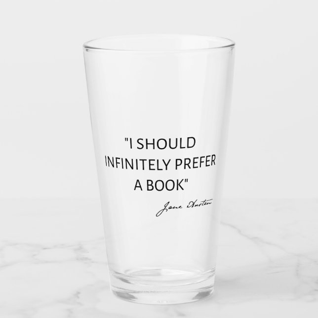 Verre Je devrais infiniment préférer un livre - Jane Aus (Devant)