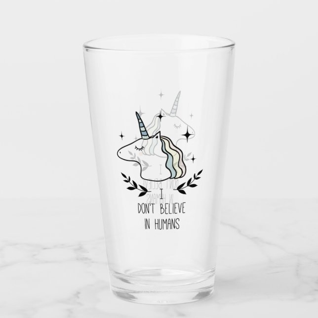 Verre Je ne crois pas chez l'homme (Devant)