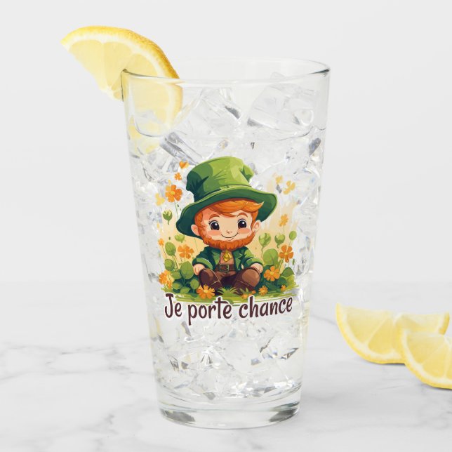 Verre Je porte chance (Devant glace)