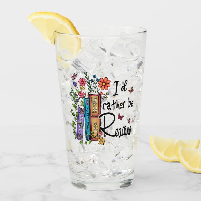 Verre Je préfère lire (Devant glace)