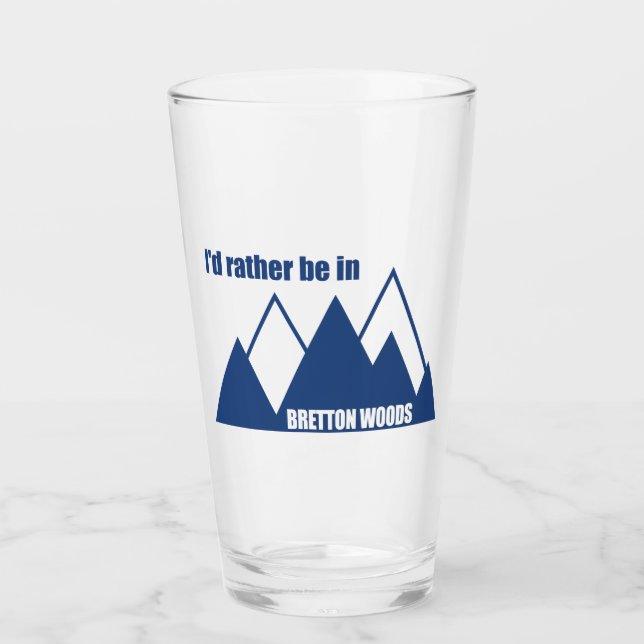 Verre Je préférerais être à Bretton Woods Mountain (Devant)