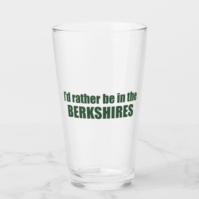 Verre Je Préférerais Être Dans Les Berkshires (Devant)